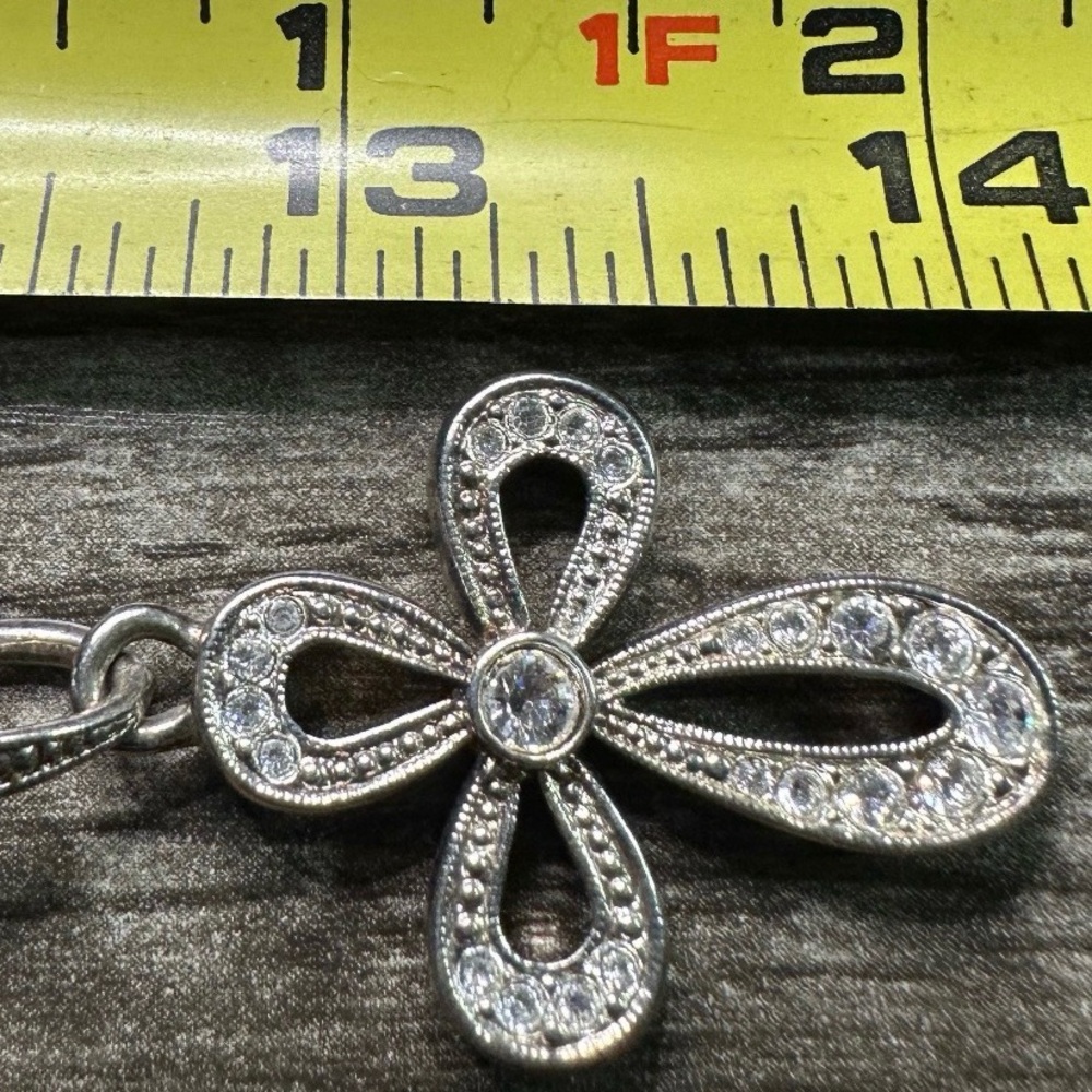 Premier Designs Silver Rhinestone Cross Necklace
